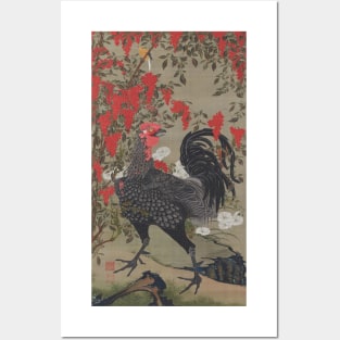 Jyakuchu Ito: Nandina and Rooster Posters and Art